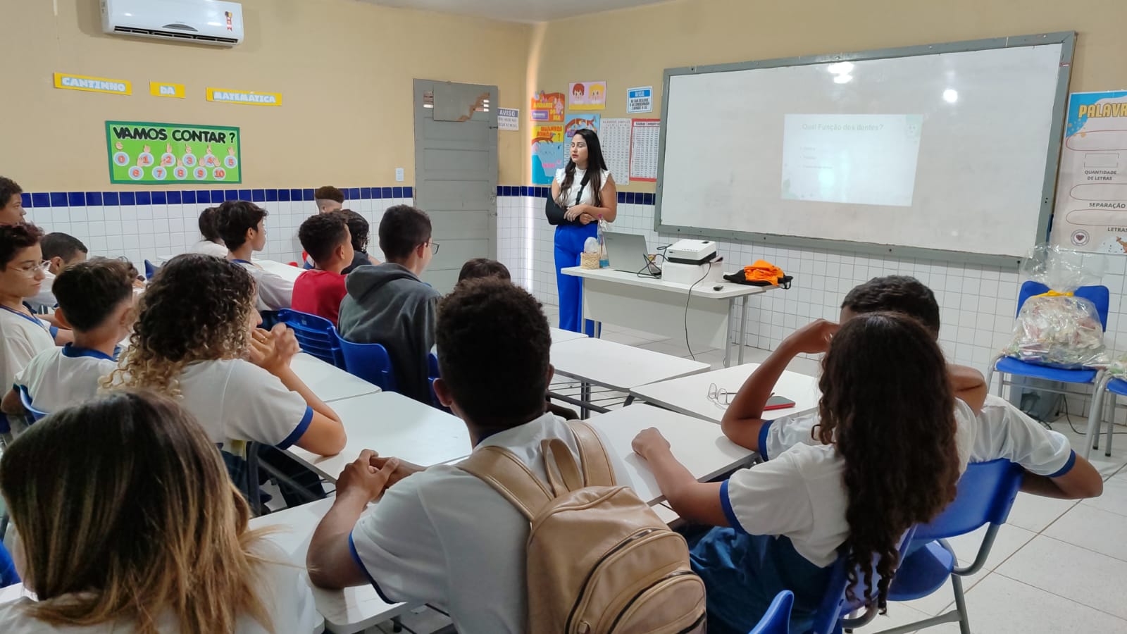 PSF realiza ação sobre saúde bucal em escola de Tibau